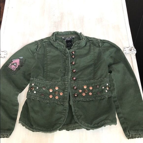 G-unit girls army green blazer size 8 - Picture 1 of 7
